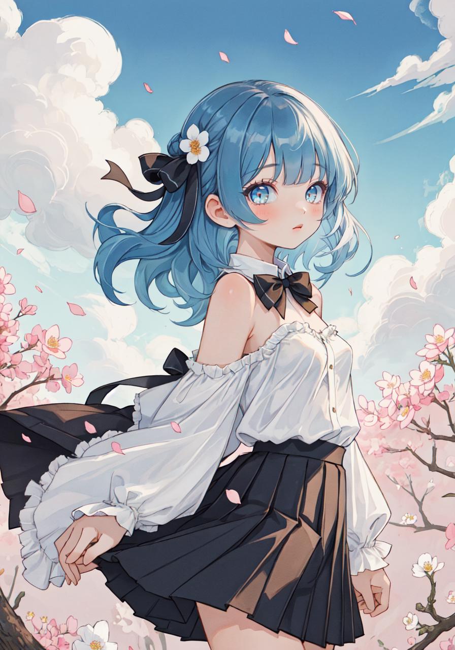 Anime girl with blue hair and blue eyes in frame, anime style 4k, detailed  digital anime art, detailed anime art, detailed anime art - SeaArt AI